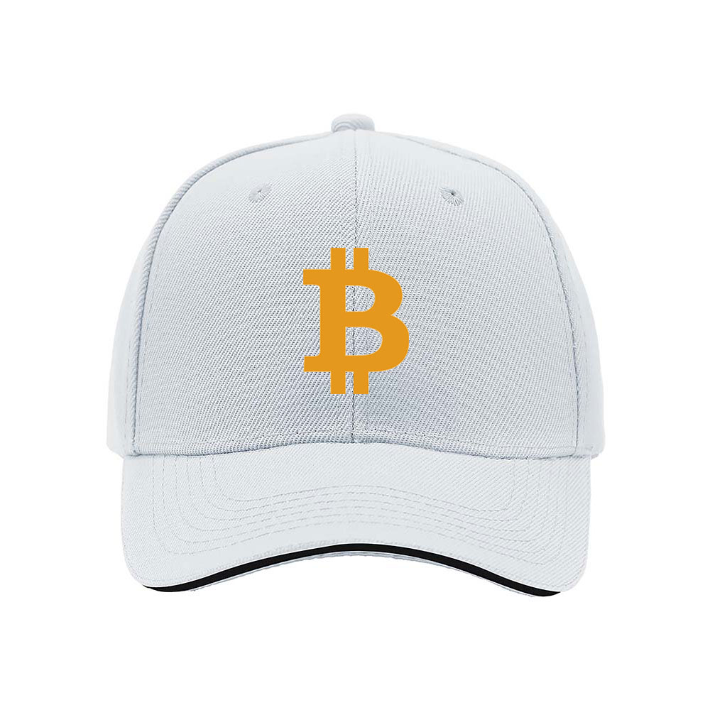 Bitcoin Logo Men's Baseball Cap Black Gold Design Gift for Crypto Fans - Image 5