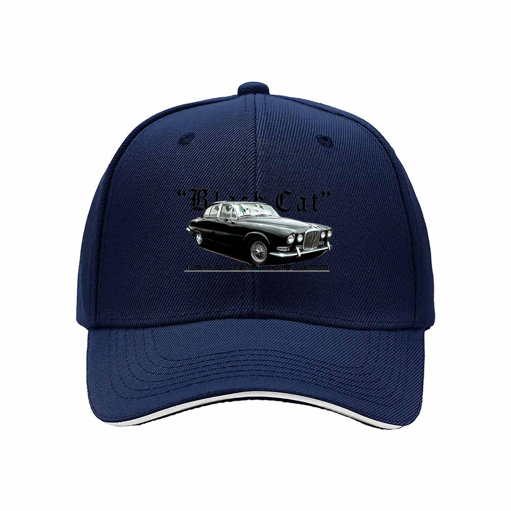 Classic Black Car Print Baseball Cap Men's Women's Fashion Gift Hat - Image 2