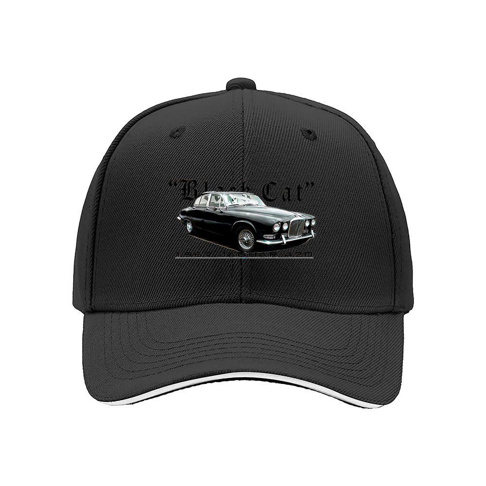 Classic Black Car Print Baseball Cap Men's Women's Fashion Gift Hat - Image 3