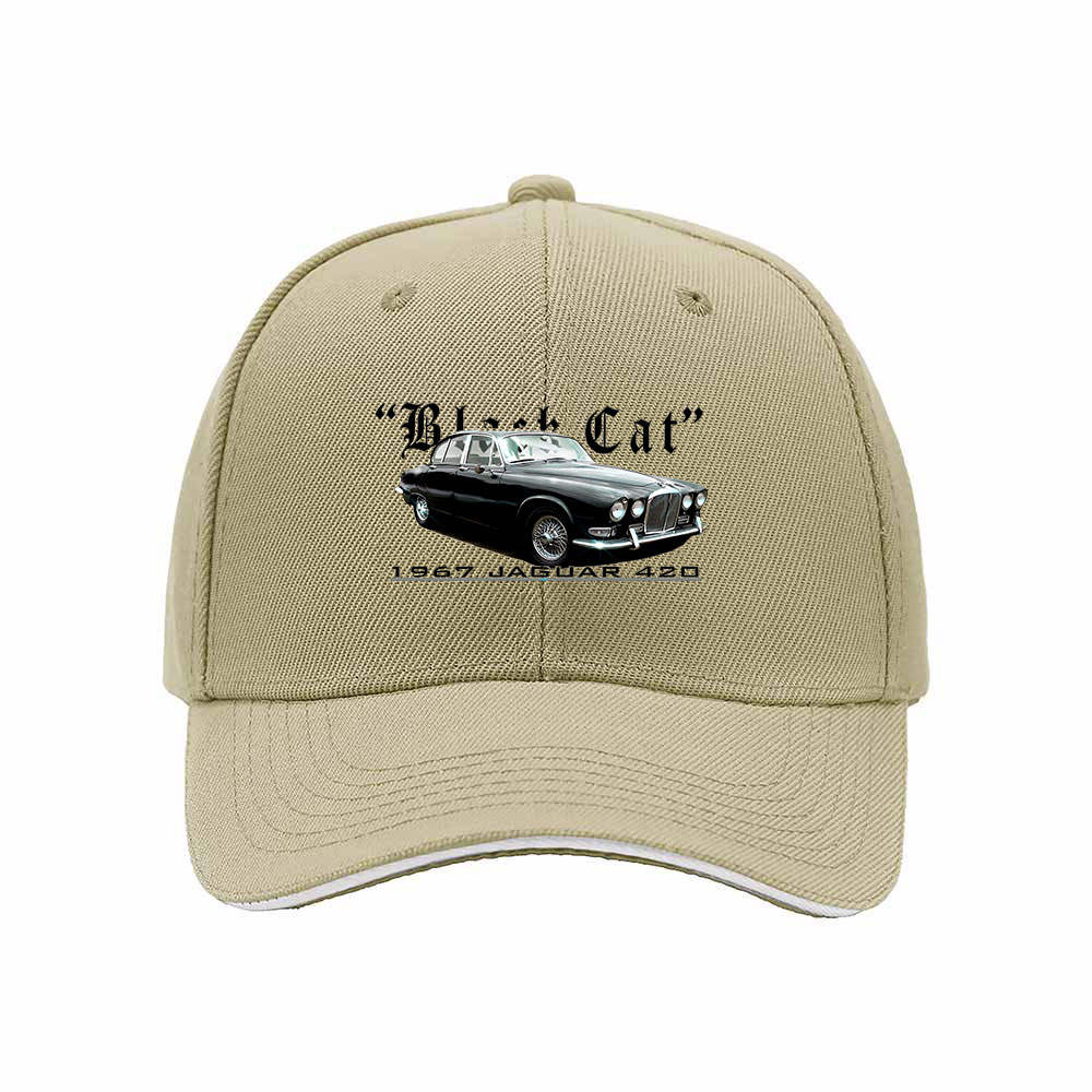 Classic Black Car Print Baseball Cap Men's Women's Fashion Gift Hat - Image 4