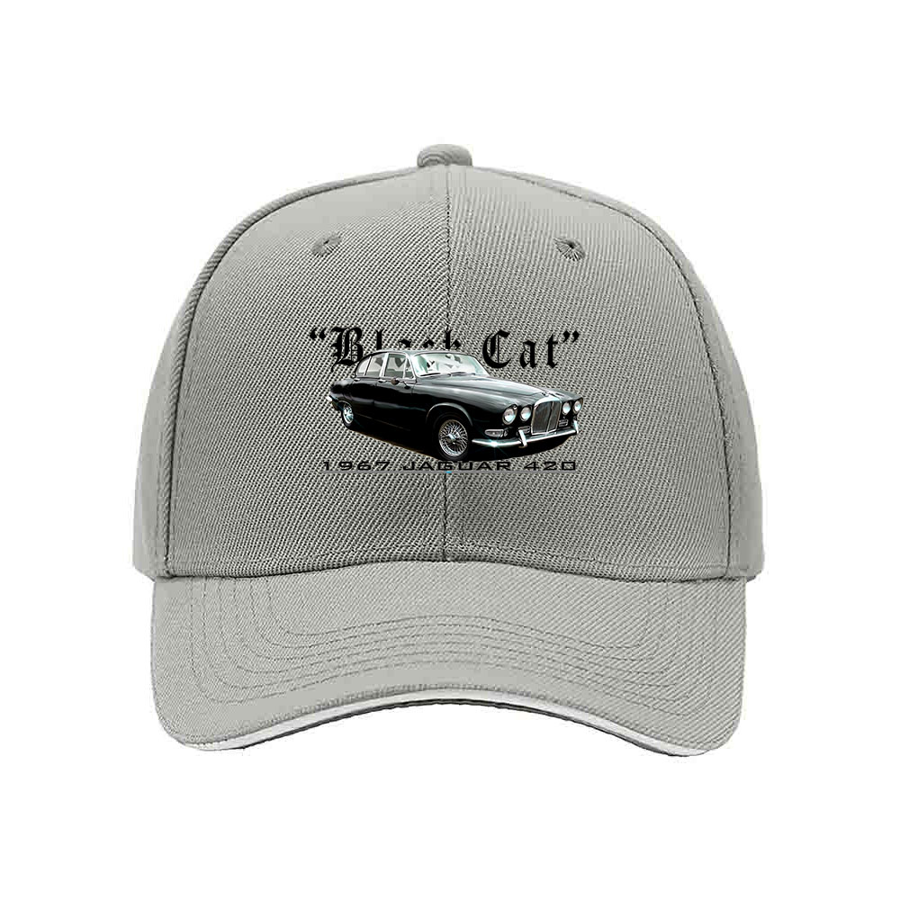 Classic Black Car Print Baseball Cap Men's Women's Fashion Gift Hat - Image 7