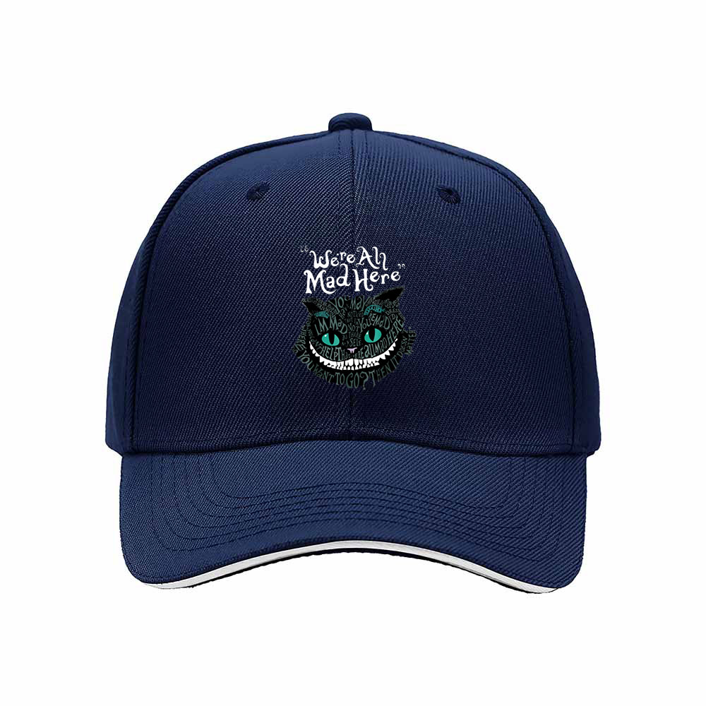 We're All Mad Here Cheshire Cat Baseball Cap Men Women Gift - Image 2