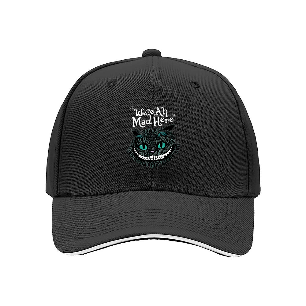 We're All Mad Here Cheshire Cat Baseball Cap Men Women Gift - Image 3