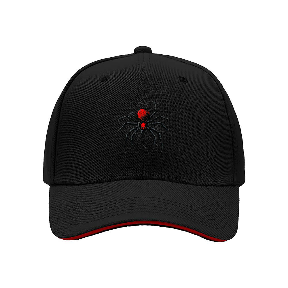 Black Spider Embroidered Baseball Cap Men Women Gift Hat