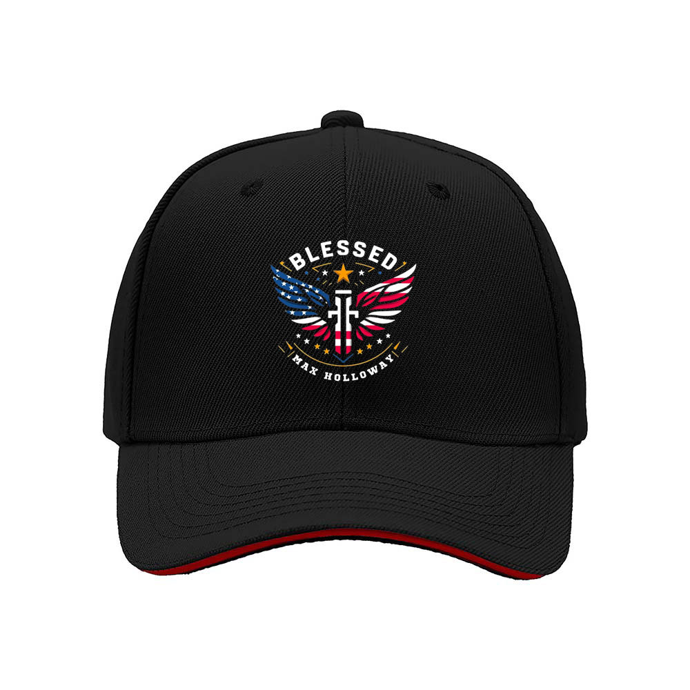 Blessed Max Holloway Wings USA Flag Men's Baseball Cap