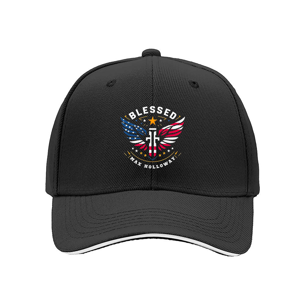 Blessed Max Holloway Wings USA Flag Men's Baseball Cap - Image 3