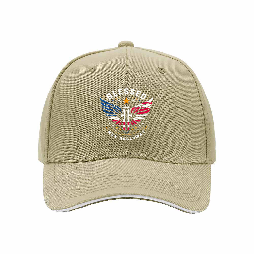 Blessed Max Holloway Wings USA Flag Men's Baseball Cap - Image 4