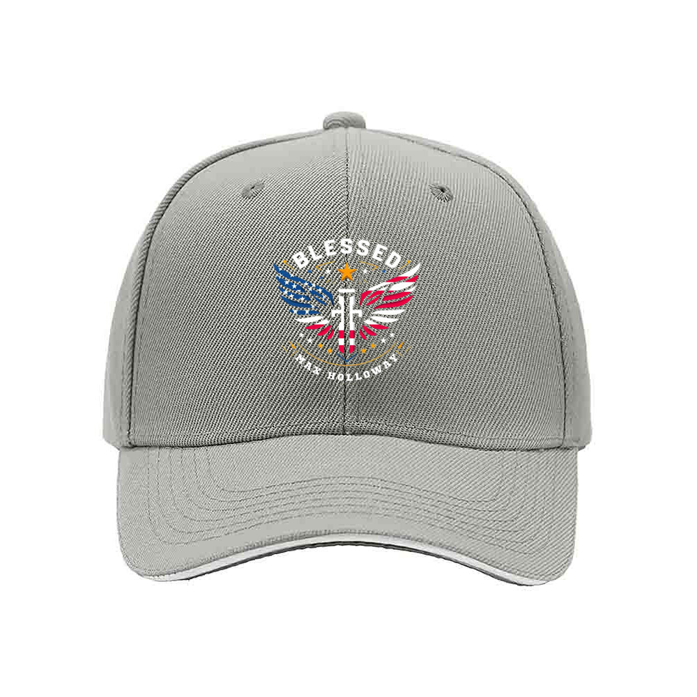 Blessed Max Holloway Wings USA Flag Men's Baseball Cap - Image 7