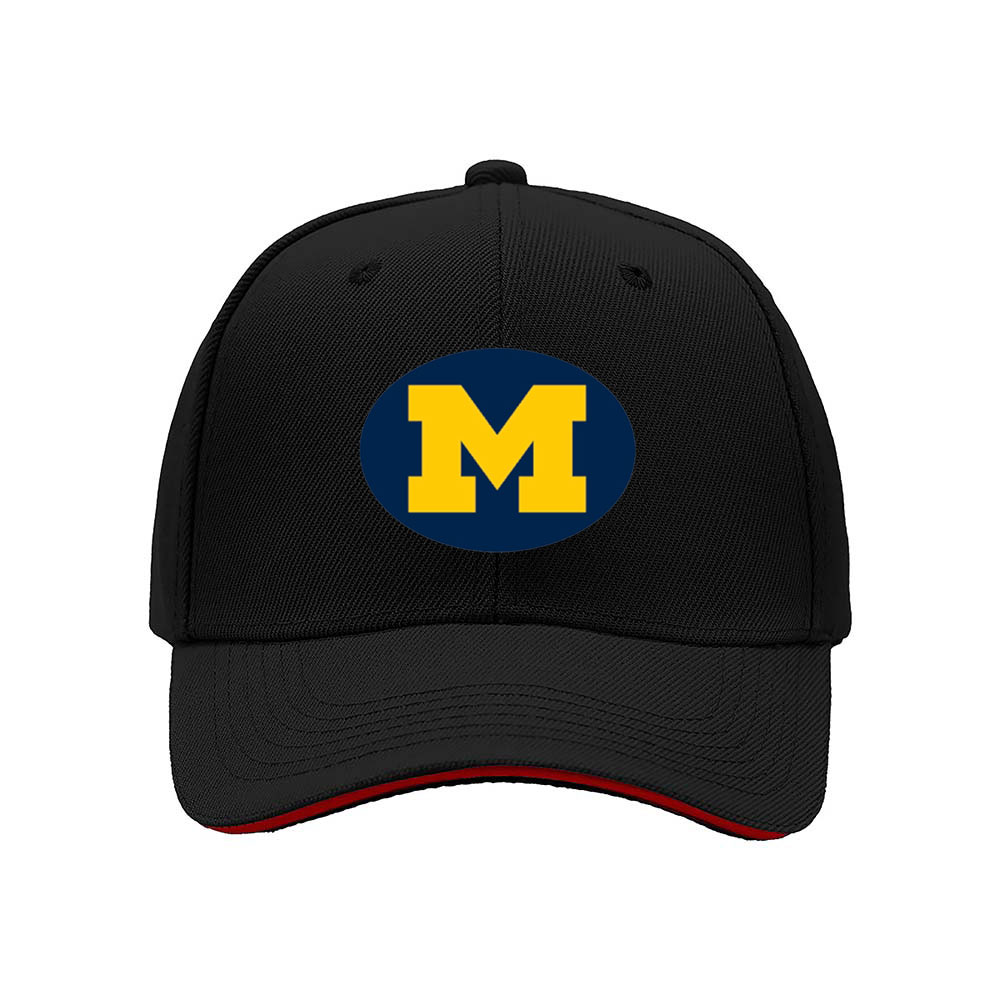 Michigan Wolverines Logo Men's Baseball Cap Black Yellow Blue Sport Gift