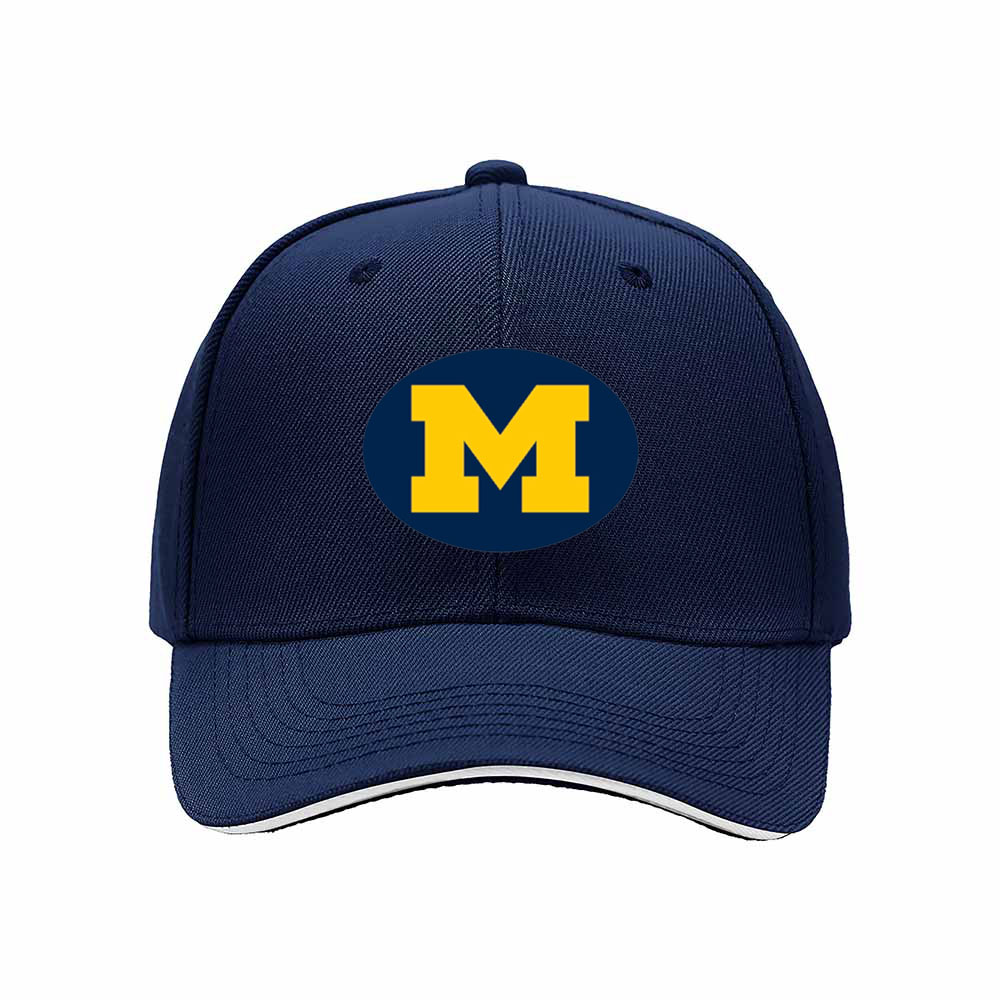 Michigan Wolverines Logo Men's Baseball Cap Black Yellow Blue Sport Gift - Image 2