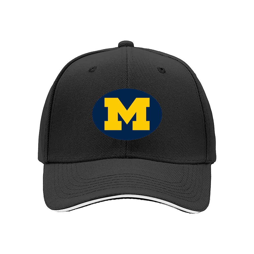 Michigan Wolverines Logo Men's Baseball Cap Black Yellow Blue Sport Gift - Image 3