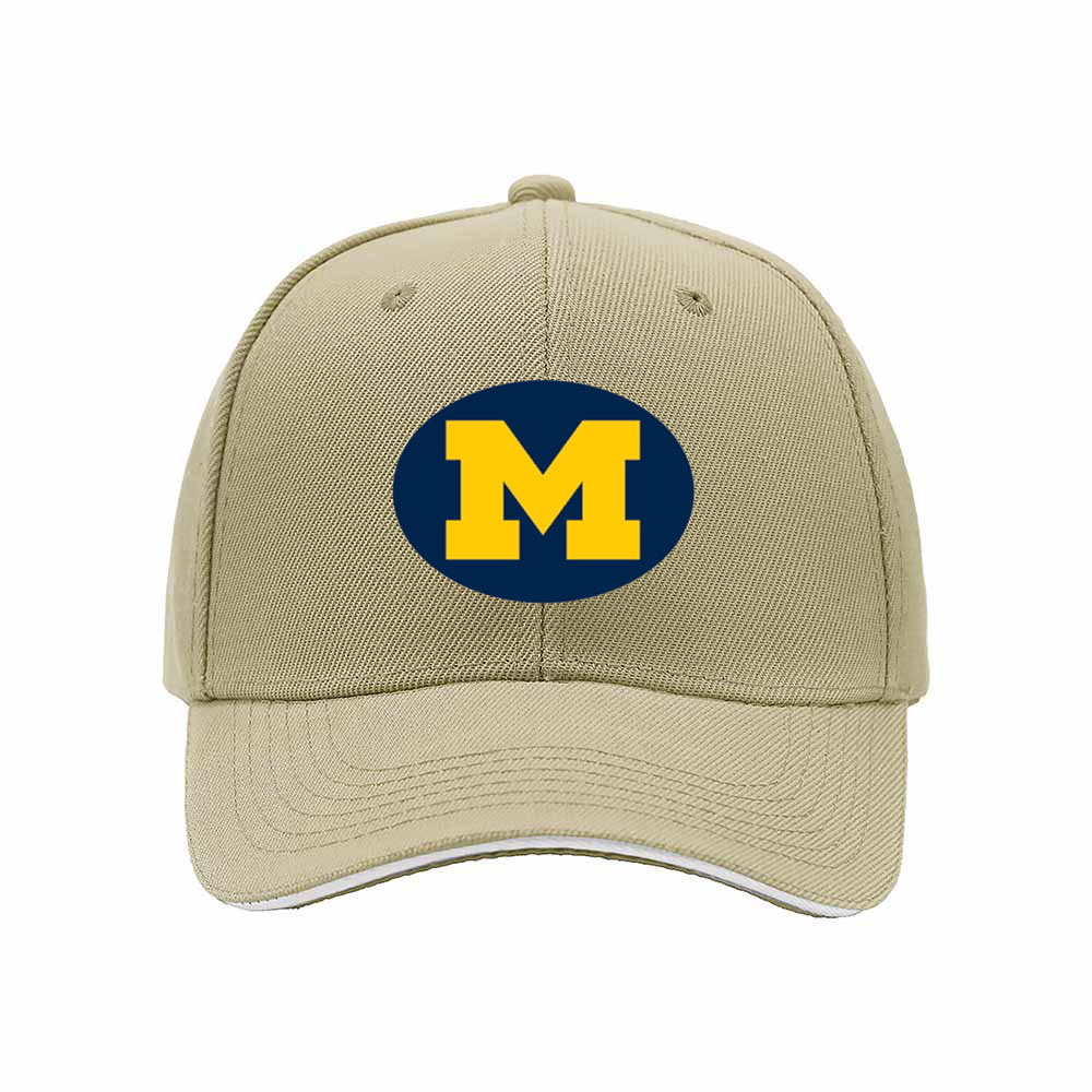 Michigan Wolverines Logo Men's Baseball Cap Black Yellow Blue Sport Gift - Image 4
