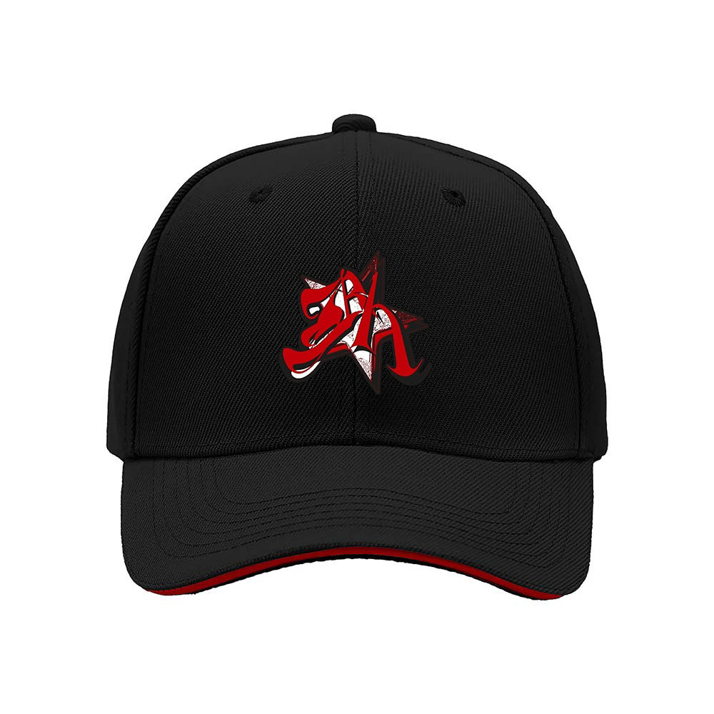 Black Baseball Cap with Red Dragon Logo Men's Women's Gift Hat