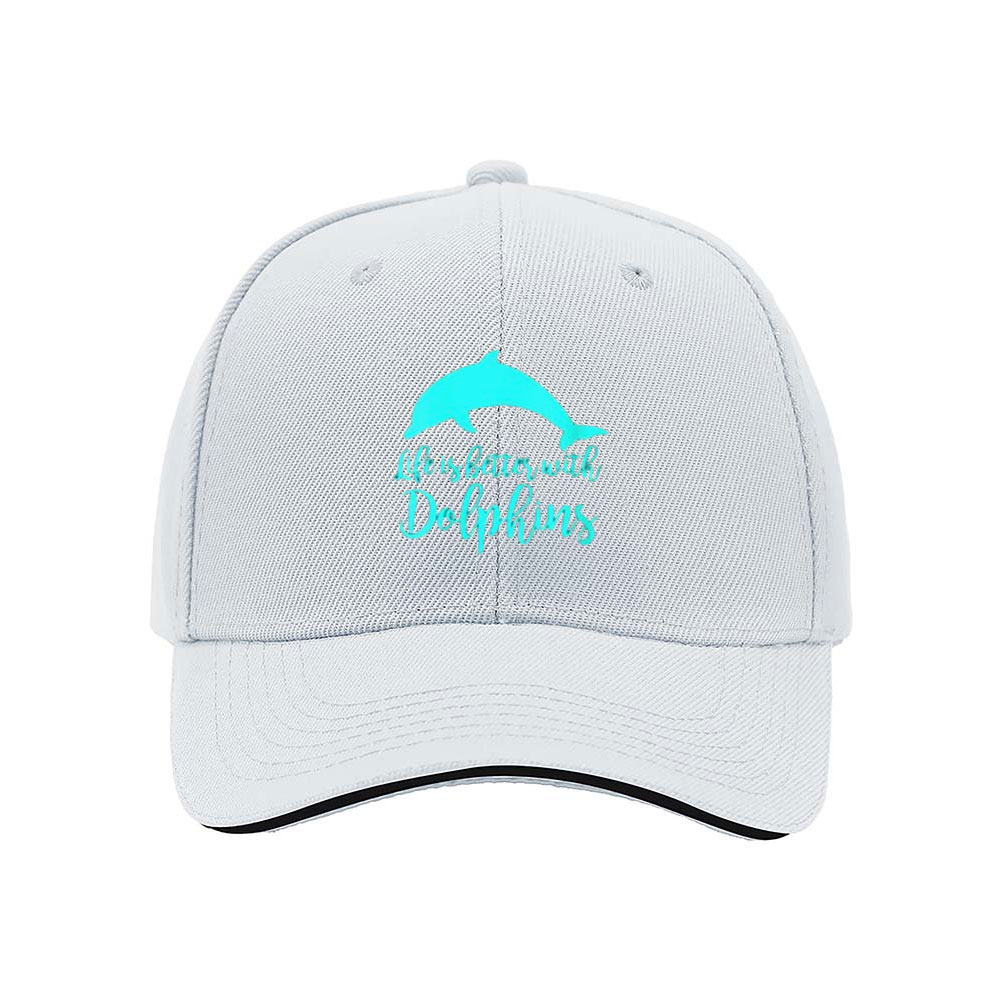 Life is Better with Dolphins Men's Baseball Cap Gift - Image 5