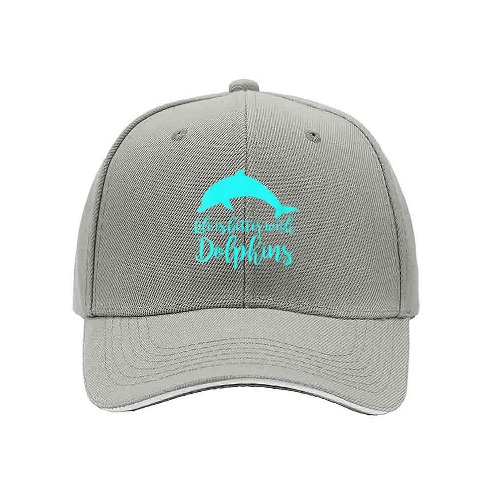 Life is Better with Dolphins Men's Baseball Cap Gift - Image 7
