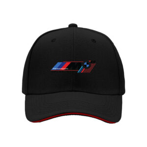 BMW M Motorsport Men's Baseball Cap Black Red Blue Logo Hat Gift