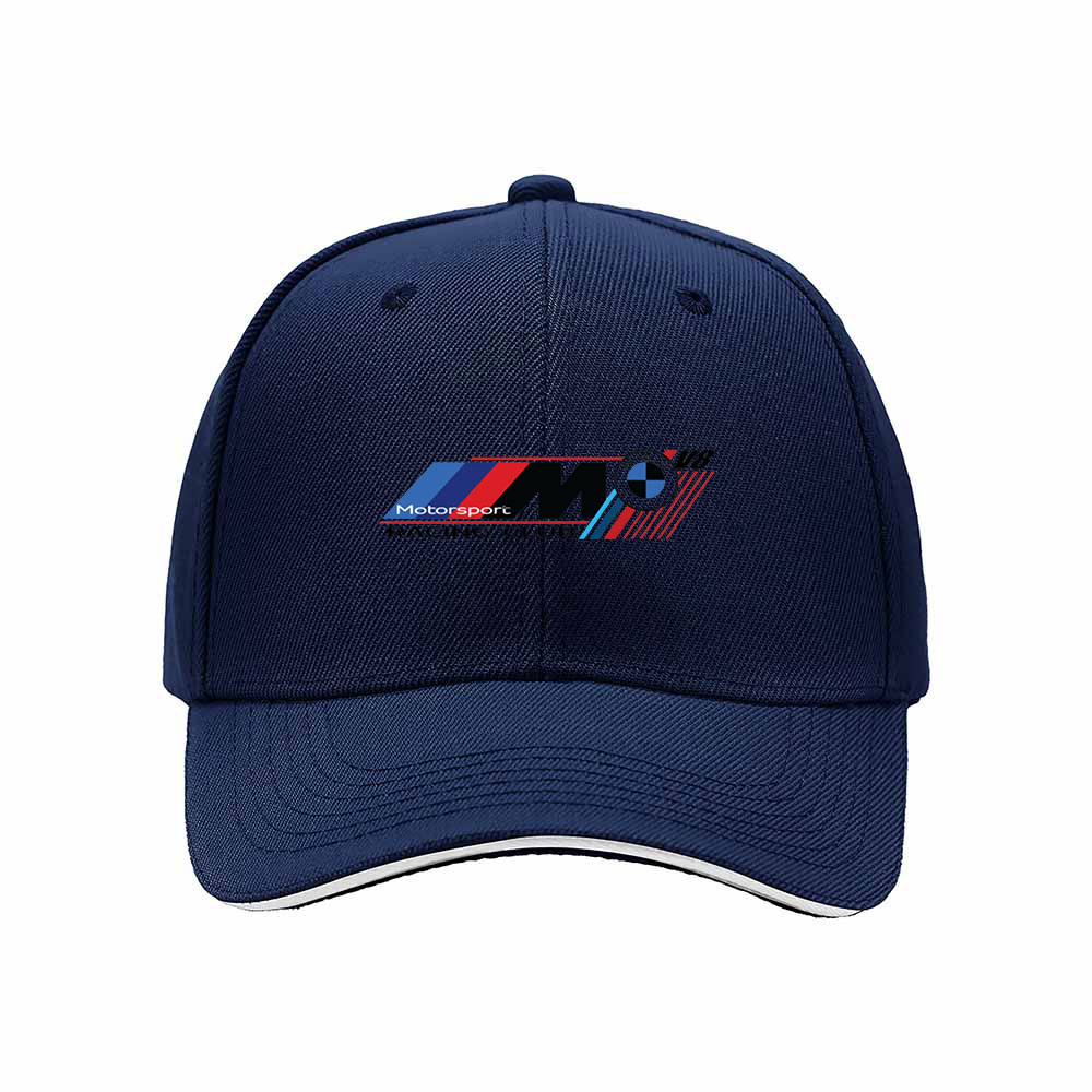 BMW M Motorsport Men's Baseball Cap Black Red Blue Logo Hat Gift - Image 2