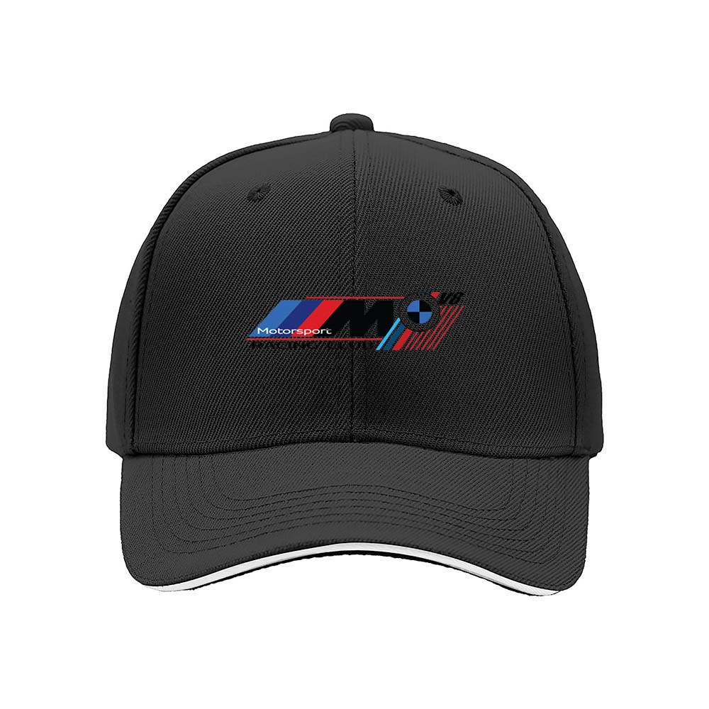 BMW M Motorsport Men's Baseball Cap Black Red Blue Logo Hat Gift - Image 3