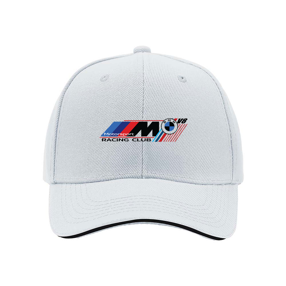 BMW M Motorsport Men's Baseball Cap Black Red Blue Logo Hat Gift - Image 5