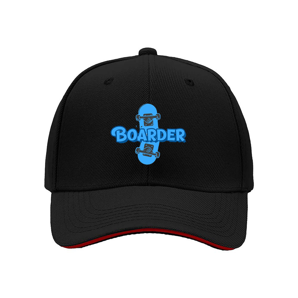 Skateboarder Blue Logo Men's Baseball Cap Gift for Skaters