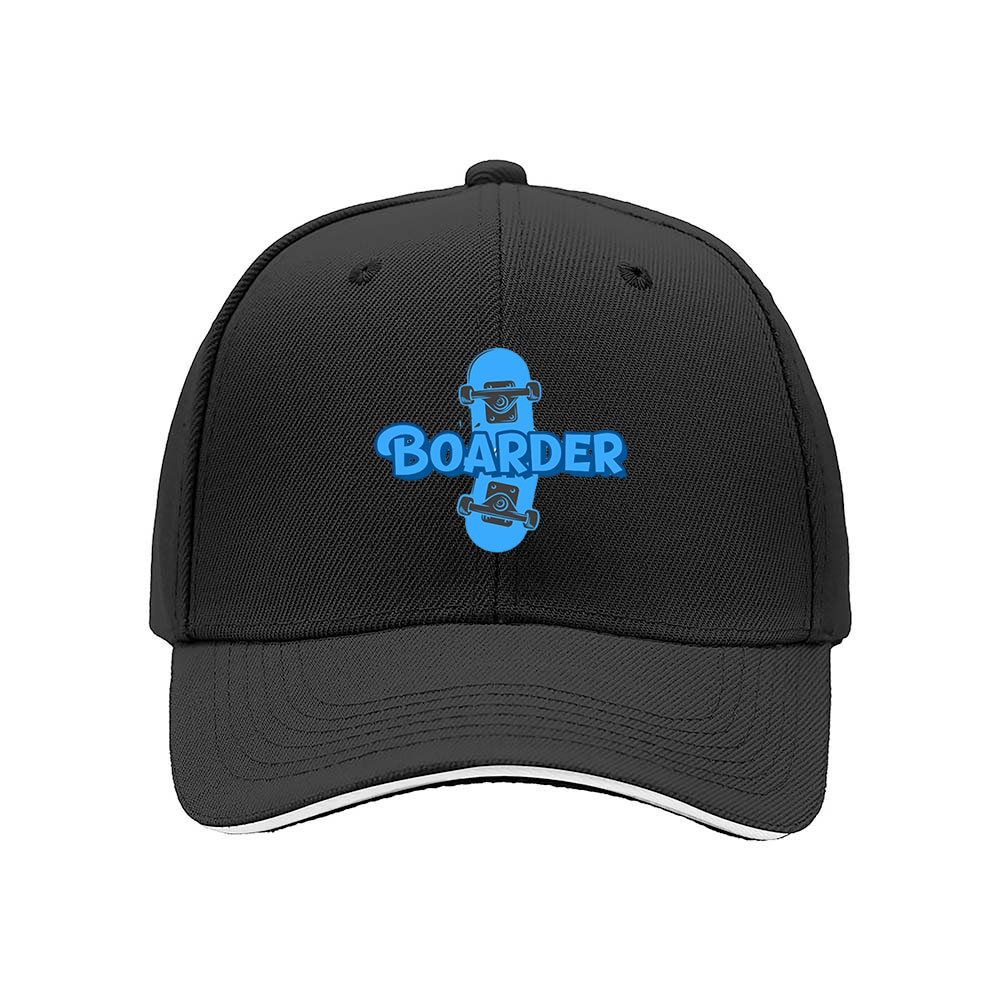 Skateboarder Blue Logo Men's Baseball Cap Gift for Skaters - Image 3