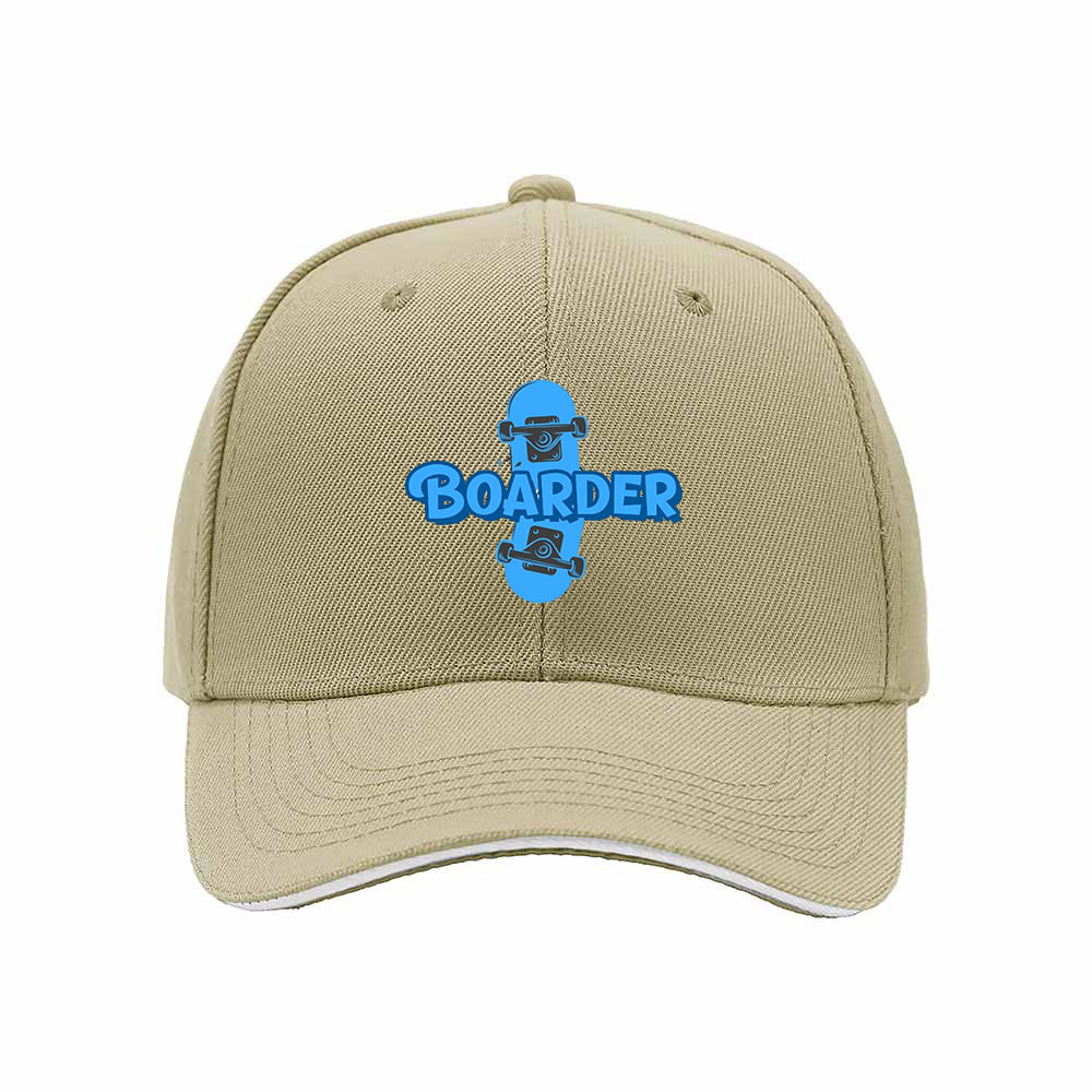 Skateboarder Blue Logo Men's Baseball Cap Gift for Skaters - Image 4