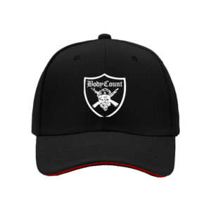 Body Count Logo Men's Baseball Cap Black Red Trim