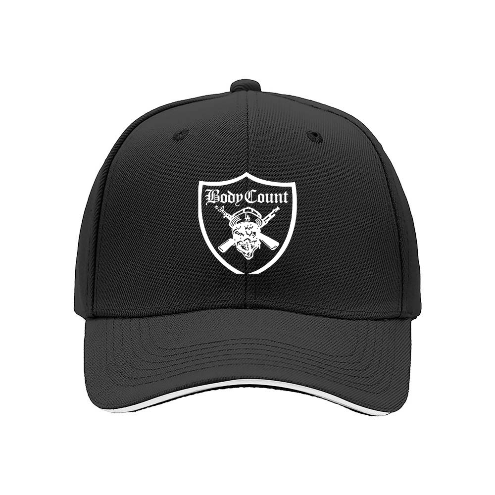 Body Count Logo Men's Baseball Cap Black Red Trim - Image 3