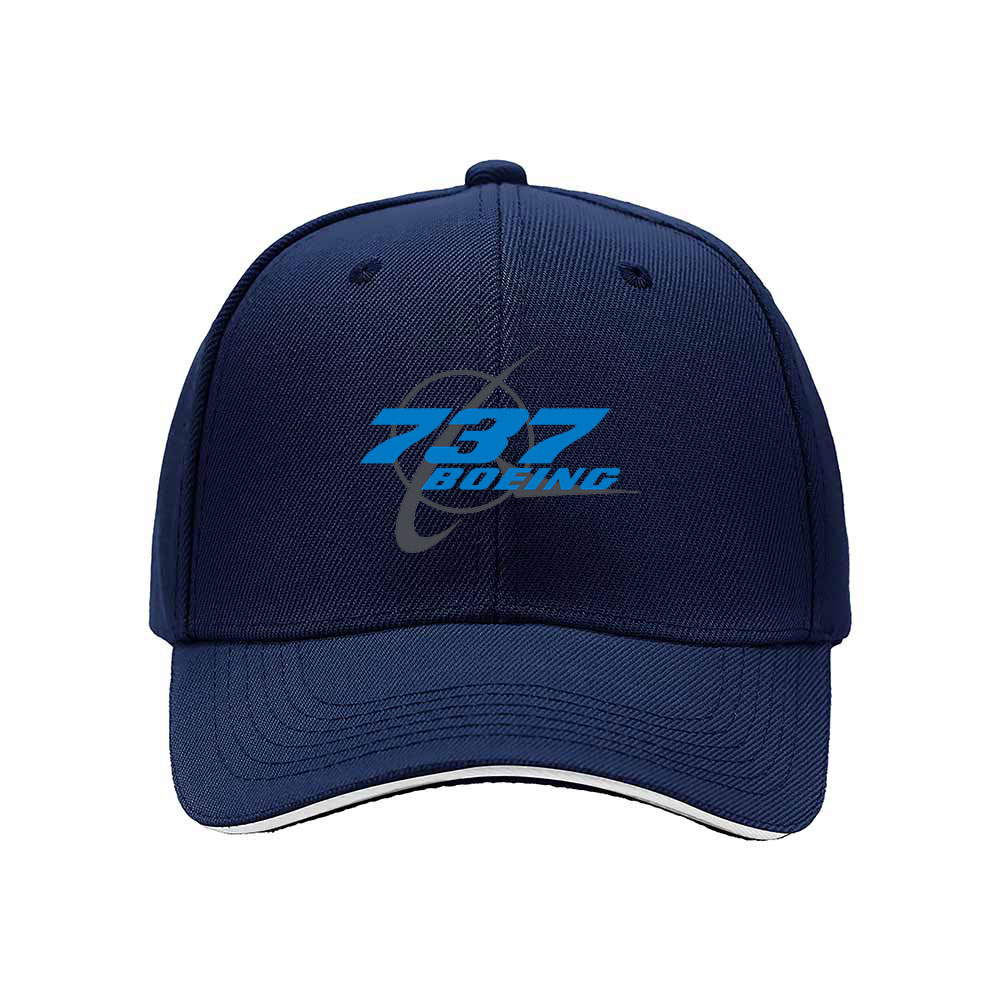 Boeing 737 Logo Men's Baseball Cap Aviation Gift Hat - Image 2