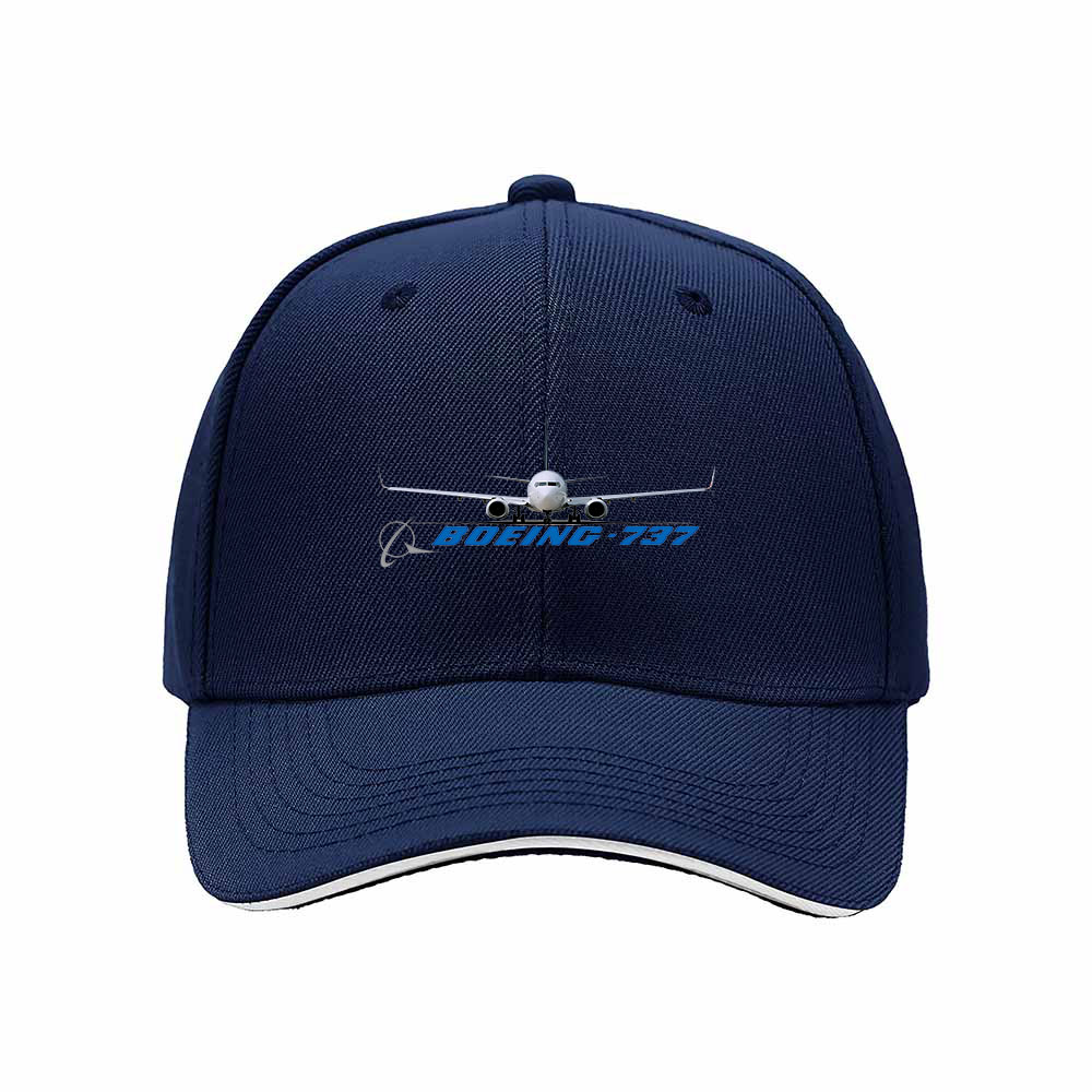 Boeing 737 Aircraft Men's Baseball Cap Aviation Gift Hat - Image 2