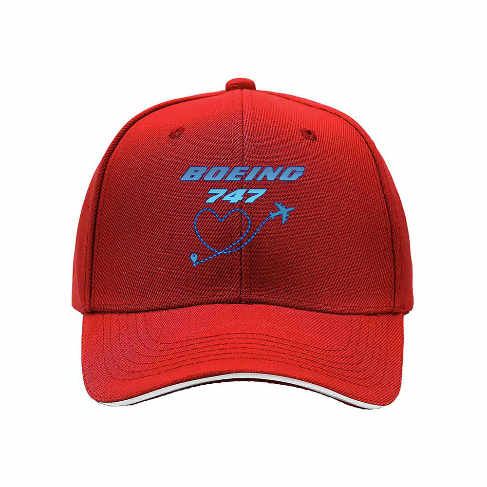 Boeing 747 Love Heart Men's Baseball Cap Gift for Aviation Fans - Image 6