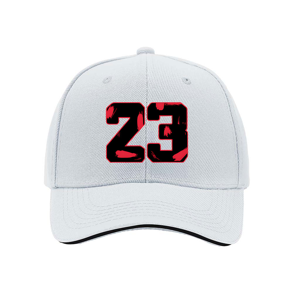 Black Baseball Cap with Red 23 Print Men's Women's Sport Hat Gift - Image 5