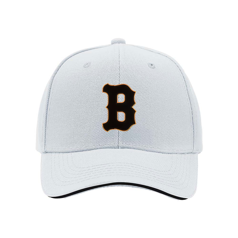 Black Baseball Cap with Orange B Logo Men's Women's Adjustable Hat Gift for Sports Fans - Image 5