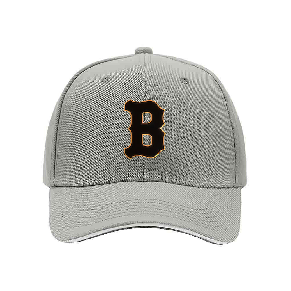 Black Baseball Cap with Orange B Logo Men's Women's Adjustable Hat Gift for Sports Fans - Image 7