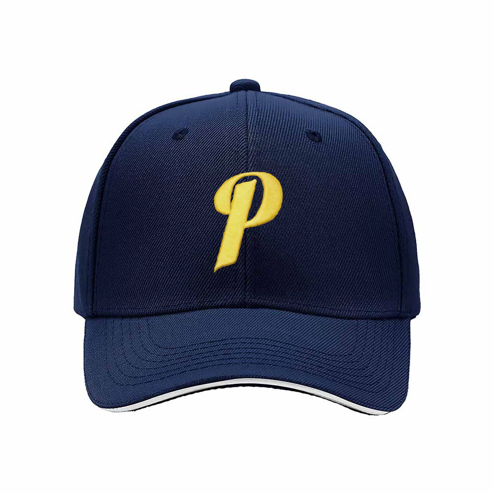 Black Baseball Cap with Gold P Logo Men's Women's Gift Hat - Image 2