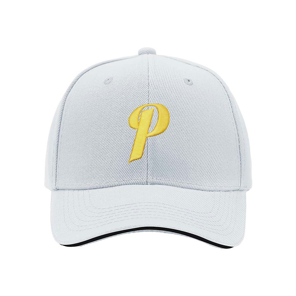 Black Baseball Cap with Gold P Logo Men's Women's Gift Hat - Image 5