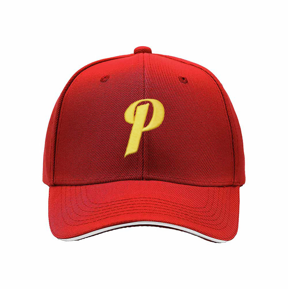Black Baseball Cap with Gold P Logo Men's Women's Gift Hat - Image 6