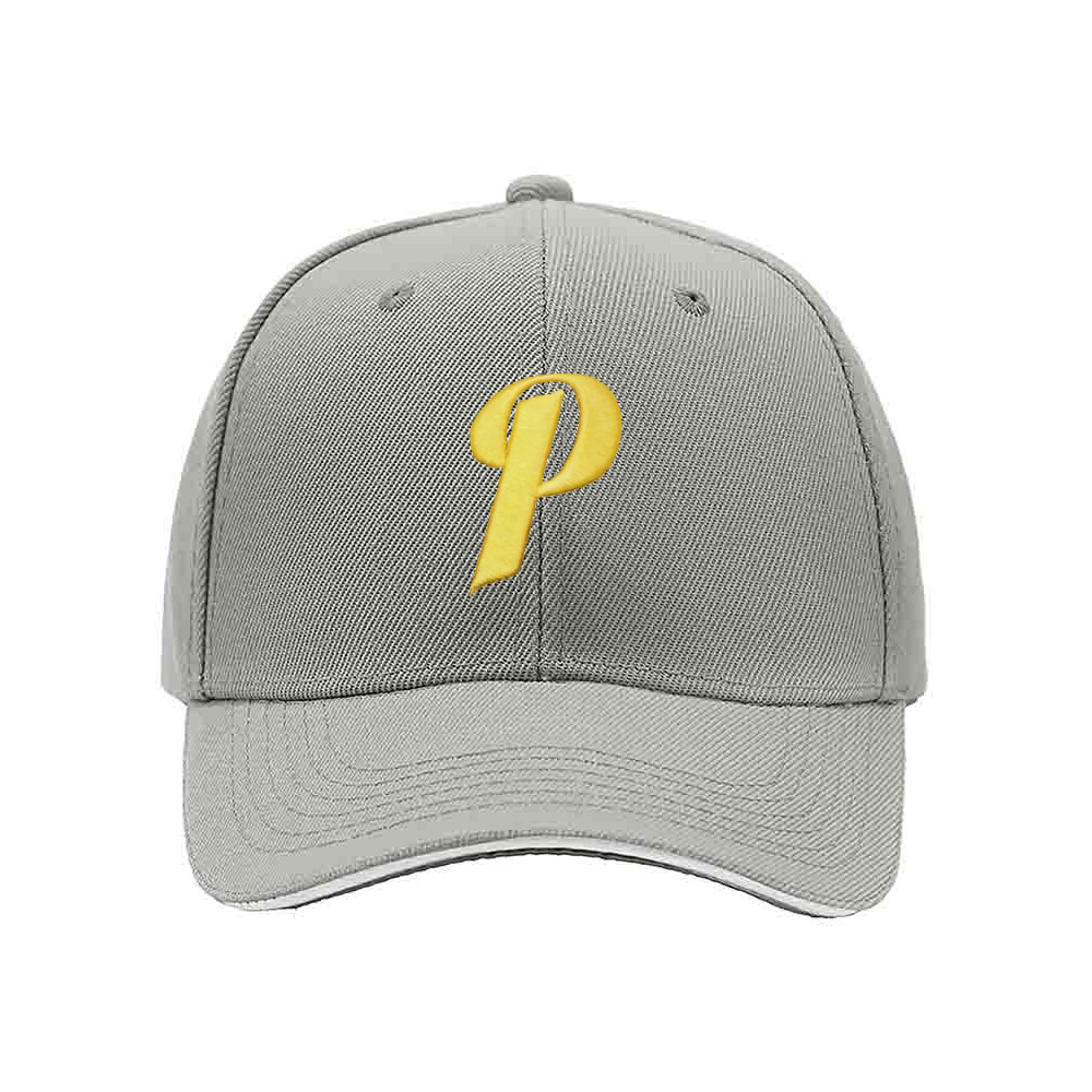 Black Baseball Cap with Gold P Logo Men's Women's Gift Hat - Image 7