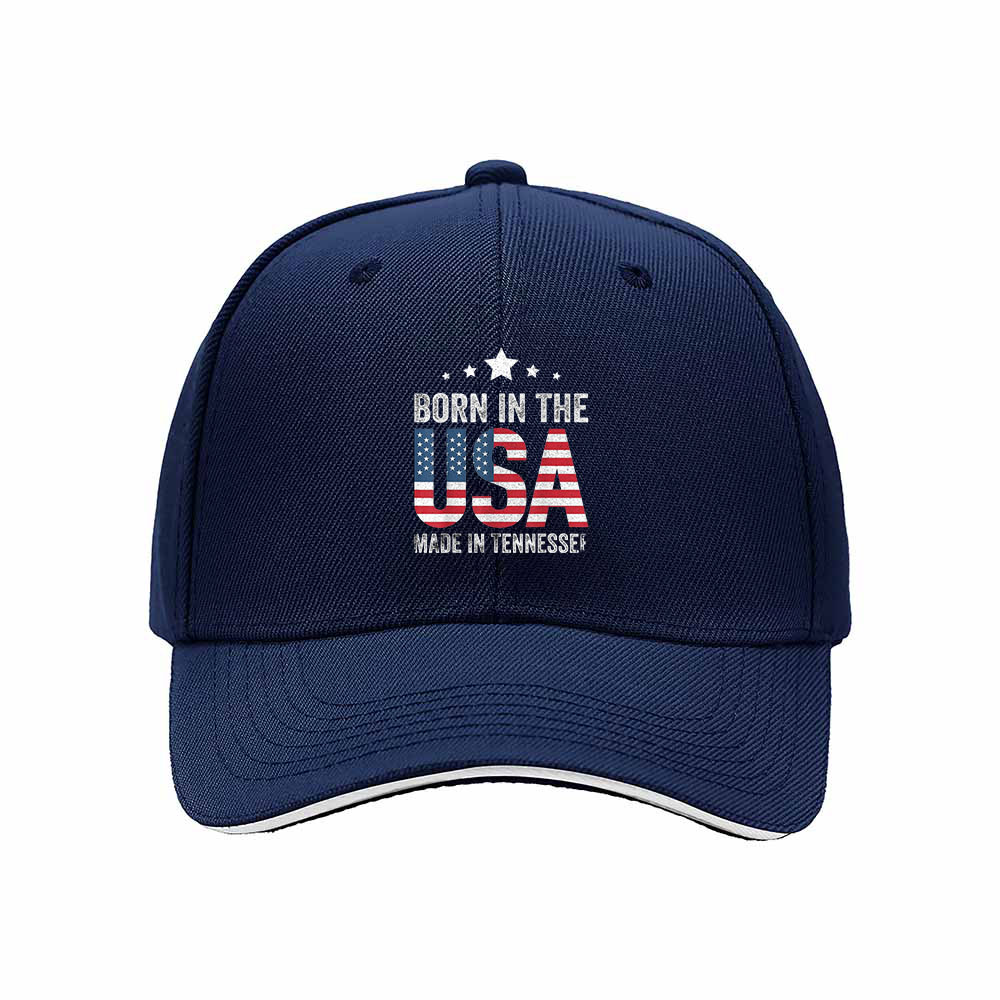 Born in the USA Made in Tennessee Men's Baseball Cap - Image 2