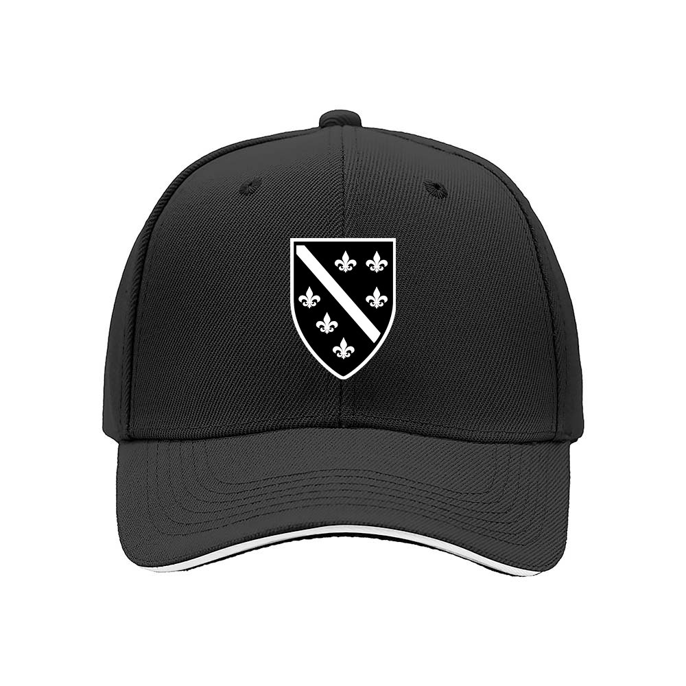 Black Baseball Cap with Fleur de Lis Crest Design for Men and Women - Image 3