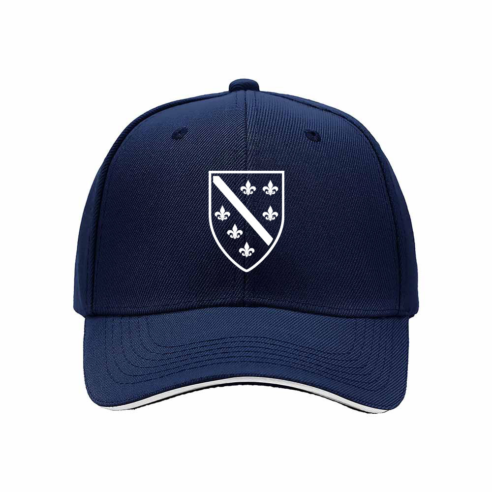 Black Baseball Cap with Fleur de Lis Shield Design for Men Women Casual Gift - Image 2