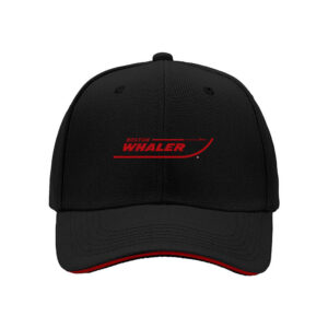 Boston Whaler Logo Men's Baseball Cap Black Red Trim Gift