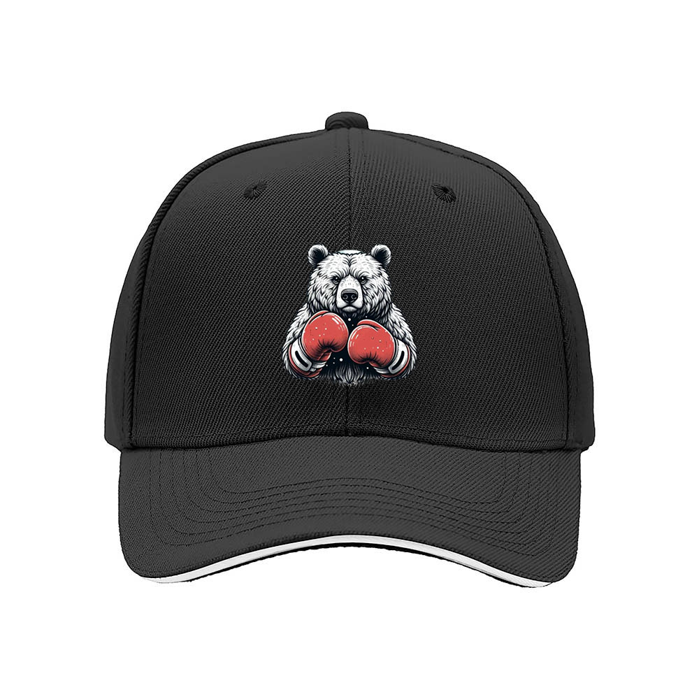 Bear Boxing Gloves Baseball Cap Men's Women's Gift Sport Hat - Image 3