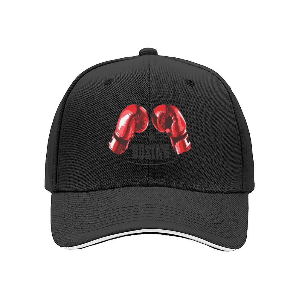 Red Boxing Gloves Print Men's Baseball Cap Sport Gift Hat - Image 3