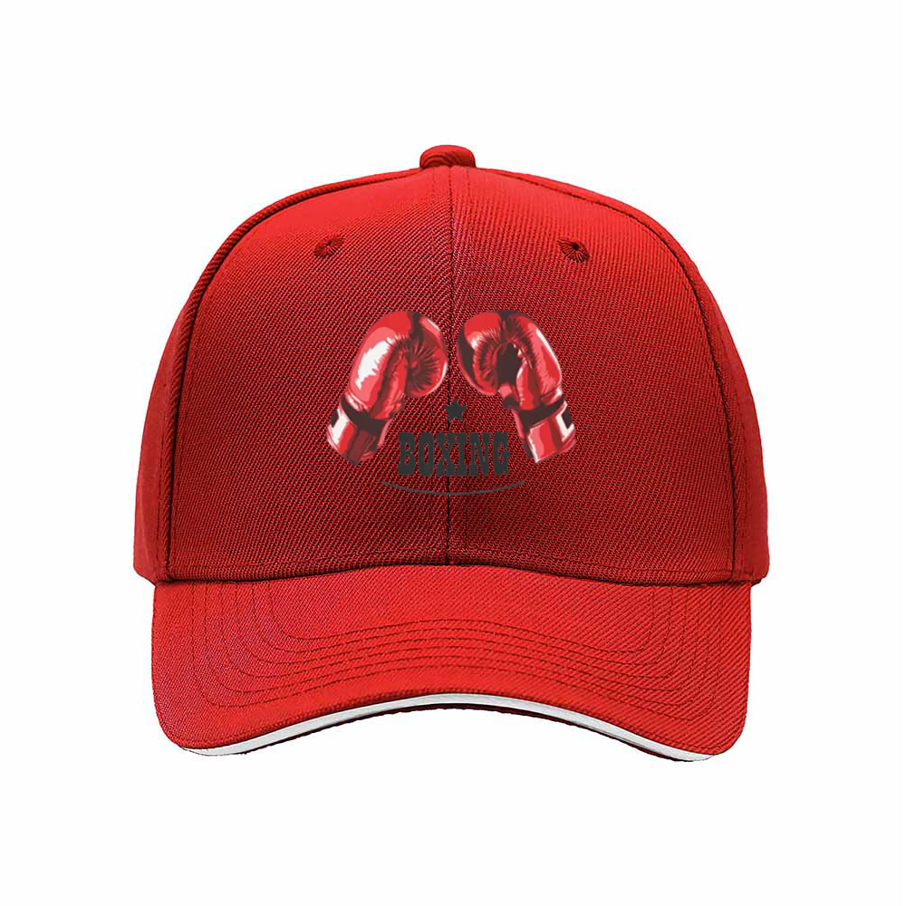 Red Boxing Gloves Print Men's Baseball Cap Sport Gift Hat - Image 6