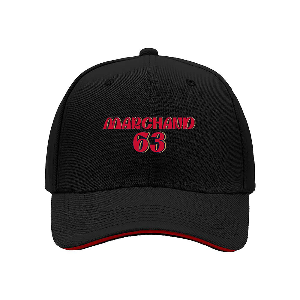 Marchand 63 Men's Baseball Cap Red Embroidery Sports Gift