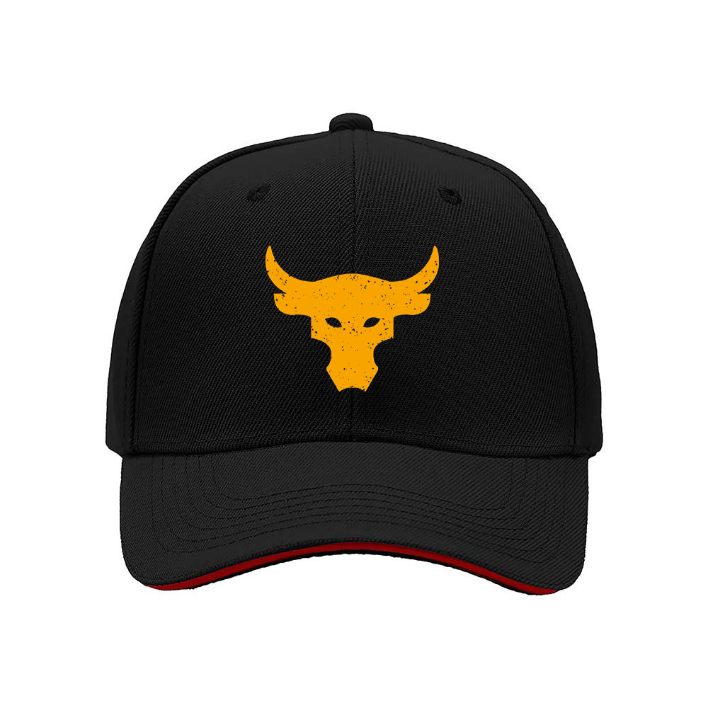 Black Baseball Cap with Yellow Bull Logo Men's Women's Fashion Gift Hat