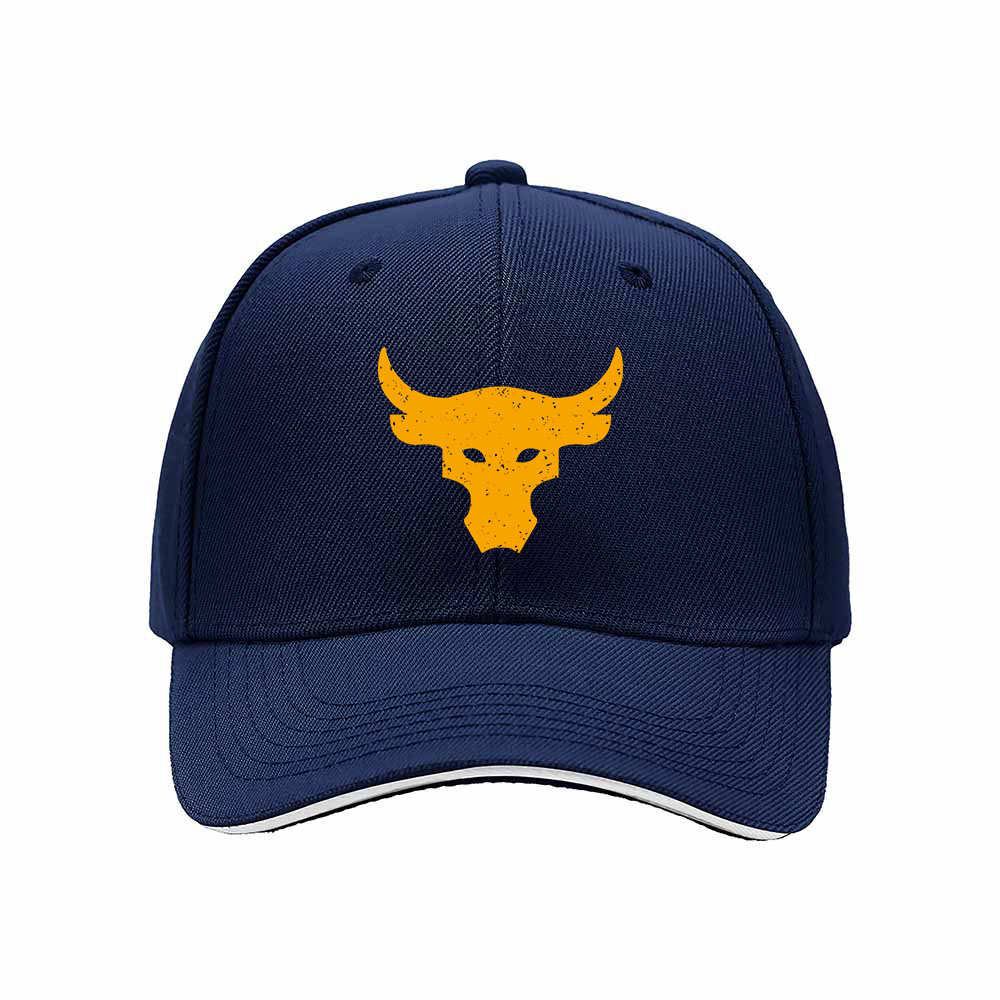Black Baseball Cap with Yellow Bull Logo Men's Women's Fashion Gift Hat - Image 2