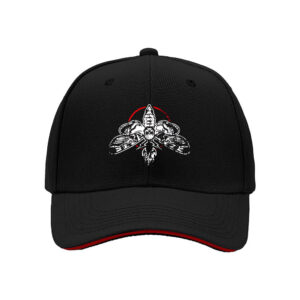 Black Baseball Cap with Skull and Wings Design for Men Women Gift Fashion Hat