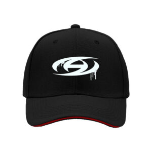 Black Baseball Cap with White Drip Logo Design for Men and Women Casual Gift Wear